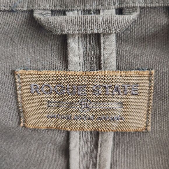 Rogue State Mens NWOT Brown Military/Utility Jacket-Cotton-Seam Details-Rugged L - Picture 10 of 15
